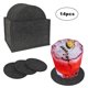 thumbnail image 3 of 14Pcs Round Felt Coasters for Glasses including Box Table Coasters Felt Coasters in Dark Grey for Drinks Cups Bar Glass, 3 of 5