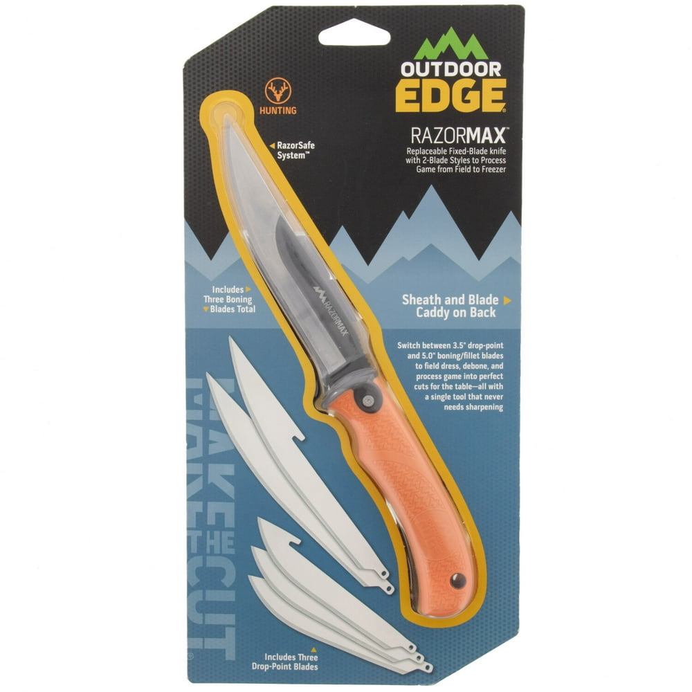 Outdoor Edge RazorMax Replaceable Fixed Blade Knife Set, MultiFunction
