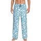 thumbnail image 1 of Balery Blue Snake Pantalones de pijama para hombre, pijama ultraligero, pantalón de descanso-XX-Large, 1 of 6