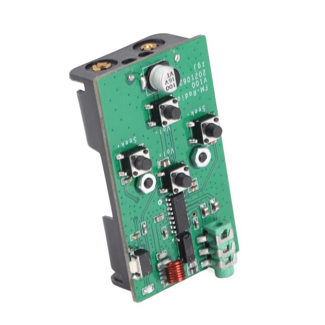 Módulo De Recepción De FM, 88-108MHz Mini ABS Duradero Módulo De Recepción De FM De Buen Rendimiento Con Función De Memoria Para Radio