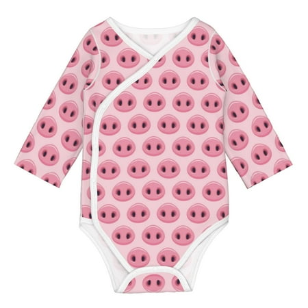 

Matuu Pig Nose for Baby Long-Sleeve Bodysuit Soft Cotton Comfortable and Breathable Perfect for Newborns and Infants