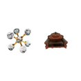 thumbnail image 1 of Sofá burbuja en miniatura moderno, figura esférica, adorno de mesa, escultura decorativa, modelo de silla para escritorio, oficina, estante, sala de e, 1 of 8
