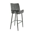 thumbnail image 3 of Panama 26" Counter Height Bar Stool in Charcoal Fabric and Black Finish, 3 of 9