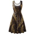 thumbnail image 4 of FcBaudy Robe Sans Manches à Col Rond, Robes d'Été pour Femmes, Robes pour Femmes Mode d'Été pour Dames Robe Longue Imprimée Sans Manches Robe pour Femme, 4 of 5