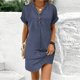 thumbnail image 1 of WILLBEST Vestidos Casuales para Mujer con Curvas Vestido de Mujer A La Moda con Hebilla, Escote En V, Hombros Descubiertos, Mangas con Volantes, Color Liso Extra Grande, 1 of 3