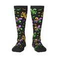 thumbnail image 1 of Fotbe Mardi Gras Carnival4 Calcetas Divertidas Estampadas para Hombre y Mujer, Calcetas de Algodón hasta la Rodilla para Caminar, Correr, Enfermería y Embarazo, 1 of 6