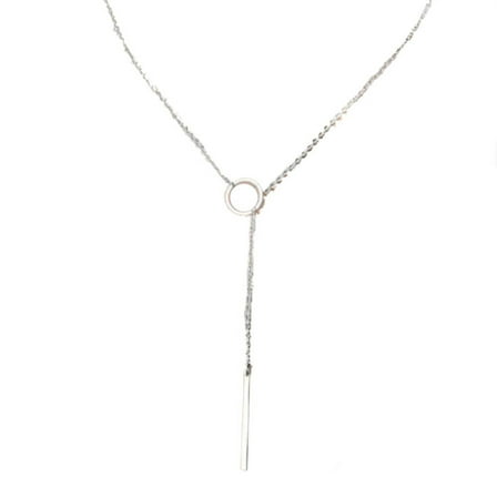 Necklaces for Womennecklaces & Pendants Jewelry Lariat Necklace Womens Circle Chain Necklaces Pendants (Silver )