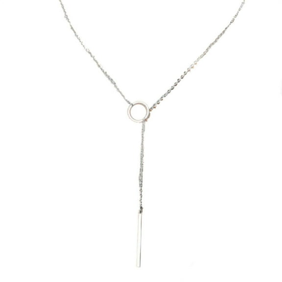 Necklaces for Womennecklaces & Pendants Jewelry Lariat Necklace Womens Circle Chain Necklaces Pendants (Silver )