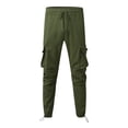 thumbnail image 2 of MITCOWBOYS Cargo Pants, Men's Joggers Elastic Waist Gym Running Pockets Slim Fit Cargo Soft Stylish Plus-Size Loose Causal Trousers Pants, Cargo Pants for Men, Sweaters for Women, Green M, 2 of 8