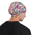 thumbnail image 5 of Naloa Watercolor Owl Soft Beanie Hat, Knit Beanie Daily Beanie in Fine Knit for Women Men Winter Travel, Outdoor, 5 of 7