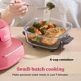 thumbnail image 3 of Ninja Crispi 4-in-1 Portable Glass Air Fryer Cooking System FN101PK1, 1500W Air Fryer with 4QT & 6-Cup Glass Containers, Bake, ReCrisp & Max Crisp, Cherry Blossom, 3 of 5