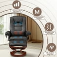 thumbnail image 6 of AVAWING 8 Point Vibration Massage Recliner Chair w/ Ottoman, Swivel Reclining Chair, Indoor, Black, 6 of 9