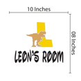 thumbnail image 3 of DINO LETTER L - Kids Bedroom Letter L Alphabet Art Decoration T-Rex Dinosaur Silhouette Design Personalized Name Vinyl Wall Decal Sticker 10" x 8", 3 of 3