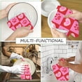 thumbnail image 4 of 2 Pcs Kitchen Towels Dishcloth Dish Towels Kitchen Towels Holiday Tea Towels Hand Towels for Kitchen Bathroom Housewarming Gifts Home Decoration 24 x 16 Inches (Red Hearts With Paw Prints), 4 of 5
