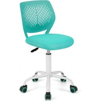PetFurnishn Desk Chair for Teen,Kids Armless Swivel Small Cute Low-Back Mesh Office Chair Comfy with Adjustable Height, Lumbar Support, Ergonomic Computer Study Chair in Home Bedroom School,Turquoise