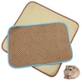 thumbnail image 3 of HEVIRGO Summer Pet Rabbit Hamster Straw Sleeping Cushion Bed Mat Breathable Cooling Pad, 3 of 8