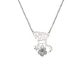 thumbnail image 2 of Delight Jewelry Silvertone Flower Silvertone Dream Big Pendant Necklace, 25", 2 of 4