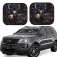 thumbnail image 2 of Picia Regal Stag In Forest 2 Piece Car Windshield Sun Shade Foldable | Foldable Sun Shield for Front Window Blocks UV Rays and Keeps Your Vehicle Cool-Large, 2 of 7
