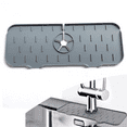 thumbnail image 1 of Silicone Faucet Handle Drip Catcher Tray，Kitchen Guard Silicone Faucet Sink Splash Guard, Sink Faucet Mat, 1 of 5
