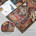 thumbnail image 5 of WhizMax 2'x6' Boho Kitchen Runner Rug Geometric Throw Runners Non-Slip Low Pile Bedsides Floor Mat for Laundry Hallway, Brown/Multi, 5 of 6