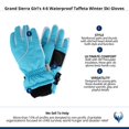 thumbnail image 3 of Grand Sierra Girl's 4-6 Waterproof Taffeta Winter Ski Gloves, 3 of 3