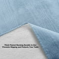 thumbnail image 3 of Blue Moire Wavy Solid 60 x 84 inch Rectangle Vinyl Dining Tablecloth with Flannel Backing, 3 of 5