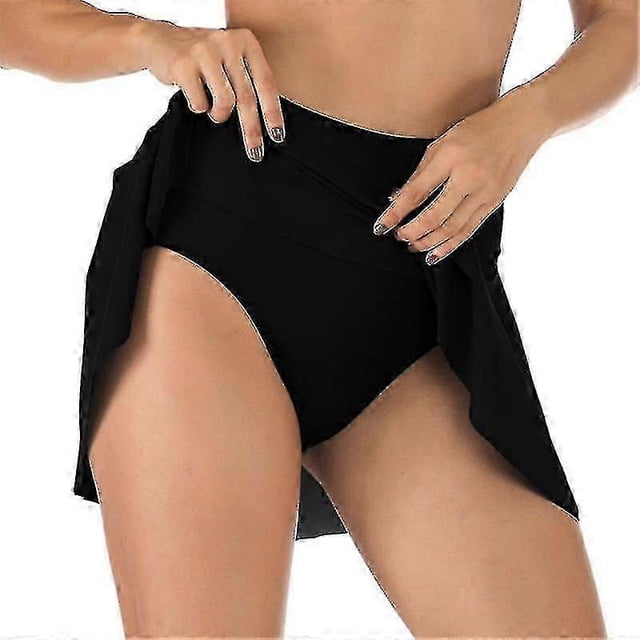 26-27 Women's Swim Skirt High Waisted Flounce Swimming Skort Bikini Bottom Tankini Swimsuit