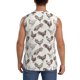 thumbnail image 4 of Balery Chickens Camisetas sin mangas para hombre, absorbe la humedad y protege contra el mal olor.-Medium, 4 of 7