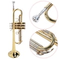 thumbnail image 1 of Fine Brass Professional Trompeta Trompeta Conveniente Instrumentos Musicales de Resistencia A la Corrosión para Amante de la Música Trompeta, 1 of 7