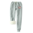 thumbnail image 3 of Qertyioot 2024 Nouvelle Année Réinitialiser Mode Femme Décontracté Imprimé Extensible Taille Haute Garder au Chaud Pantalon Long Pantalon Pleine Longueur Leggings, 3 of 4