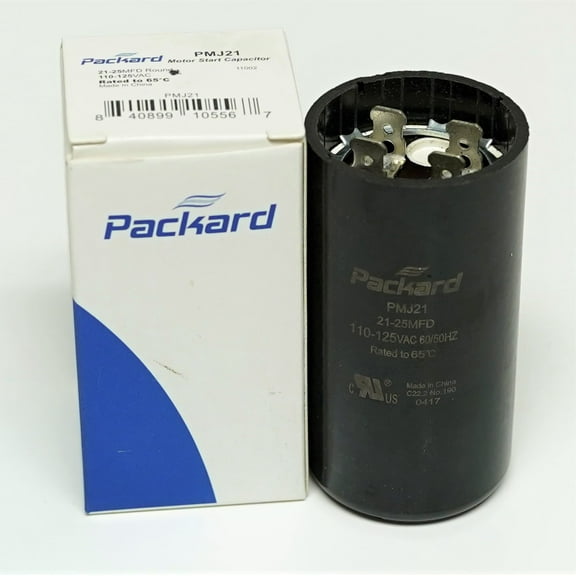 Packard PMJ21 Motor Start Capacitor. 21-25 MFD UF / 110-125 VAC