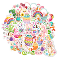 thumbnail image 1 of 35pcs-50pcs Cute Bunny Stickers Easter Stickers Flower Stickers Colorful Stickers for Laptops Notebooks Suitcases, 1 of 5