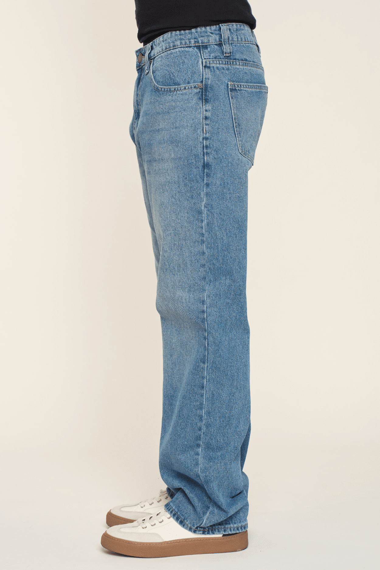 Victorious Men's Baggy Wide Denim Jeans Indigo 3032, Relaxed Fit