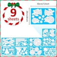 thumbnail image 2 of 9 Sheets Christmas Window Clings Reusable Xmas Winter Holiday Santa Claus, Reindeer, Christmas Bell, Xmas Tree and Snowflakes Stickers Decals for Home School Office Car, 2 of 6