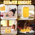 thumbnail image 2 of Threlaco 10 Pcs Pure Beeswax Candles Set Natural Unscented Beeswax Pillar Candle 2 x 3 Inch 2 x 4 Inch Smokeless Bees Wax Long Burn Time Scentless Candles for Prayer Room Deco, 2 of 6
