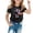 A-Black308, variant on Halloween Short‑Sleeve T‑Shirt for Big Girl Hocus Pocus Cat Motif Print Festival Tees