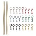 thumbnail image 1 of RC Body Shell Clip Rope Replacement Metal Iron RC Car Body Clips R Pins with Steel Anti Lost Rope for 1/8 1/10 1/12 1/18 RC Cars 120mm / 4.7in, 1 of 1