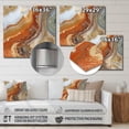 thumbnail image 4 of Designart "Aqua Symphony Orange Beige Elegance" Abstract Metal Wall Decor, 4 of 5