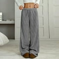 thumbnail image 4 of Mohiass Womens Fuzzy Pajama Pants Women Plush Cozy Fluffy Comfy Pj Bottoms Elastic Waist Sleepwear Winter Warm Wide Leg Lounge Pants Dark Gray L, 4 of 6