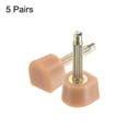 thumbnail image 3 of 5 Pairs TPU High Heel Tips Shoes Replacement Tap Caps 2.4mm Pin, 7x7mm U-Shape Heel Repair Caps, Beige, 3 of 5