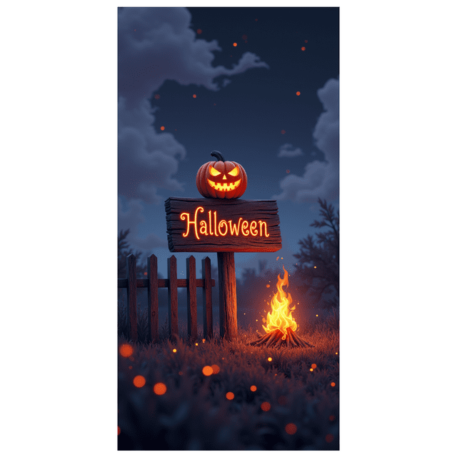 Decorative Design Halloween Party Sign Pumpkin Decoration Spooky Theme Outdoor Decoration for Halloween Party Autumn Event Holiday Celebration