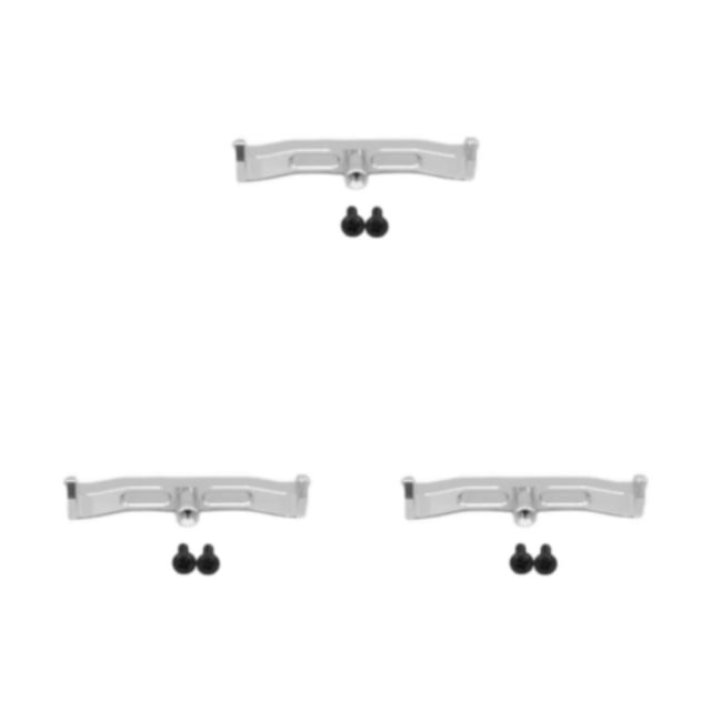 Ruiboury Aluminum Front Beam Cross Frame Brace For 1/10 Axial Scx10 Crawler Aluminum Front Beam Cross Frame Silver 3Set