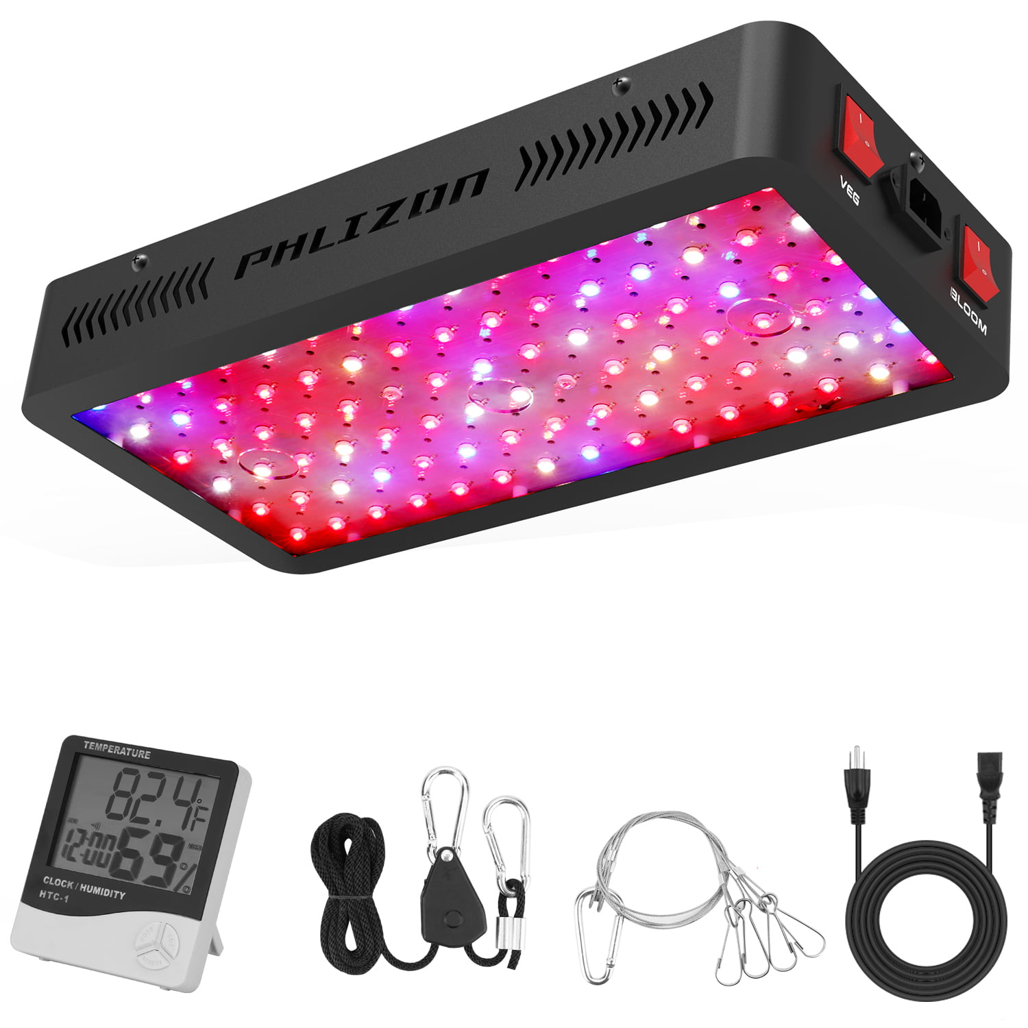 Giixer 1000W LED Grow Light Dual Switch & Dual Chips Full Spectrum LED Grow L... 