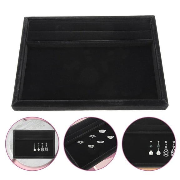 LABSERRON 1Pack Jewelry Display Tray 30x21.5CM 3.00cm Height Flannel Velvet for Home and Store Use