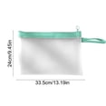 thumbnail image 3 of Fareti Plastic Frosted File Folders, A4 Letter Size Poly Envelopes File Folders, Translucent Expanding Document Wallet Pouch with Zipper for Office Supplies, 3 of 4