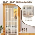 thumbnail image 5 of XJD 71" Extra Tall Cat Gate – Fits 30.31"-38.2" Wide Openings, Auto-Close, Narrow 1.37" Gaps, No-Drill Pressure Mount, Double Opening Design Pet Gate, White, 5 of 11