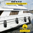 thumbnail image 6 of VEVOR 4 Ribbed Boat Fenders 10 x 28 inch Boat Fenders Bumpers Black Center Hole Bumpers Protection, 6 of 9