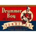 thumbnail image 2 of Retrolabel 18x14 Gold Ornate Wood Framed with Double Matting Museum Art Print Titled - Drummer Boy Smoked Sardines, 2 of 4
