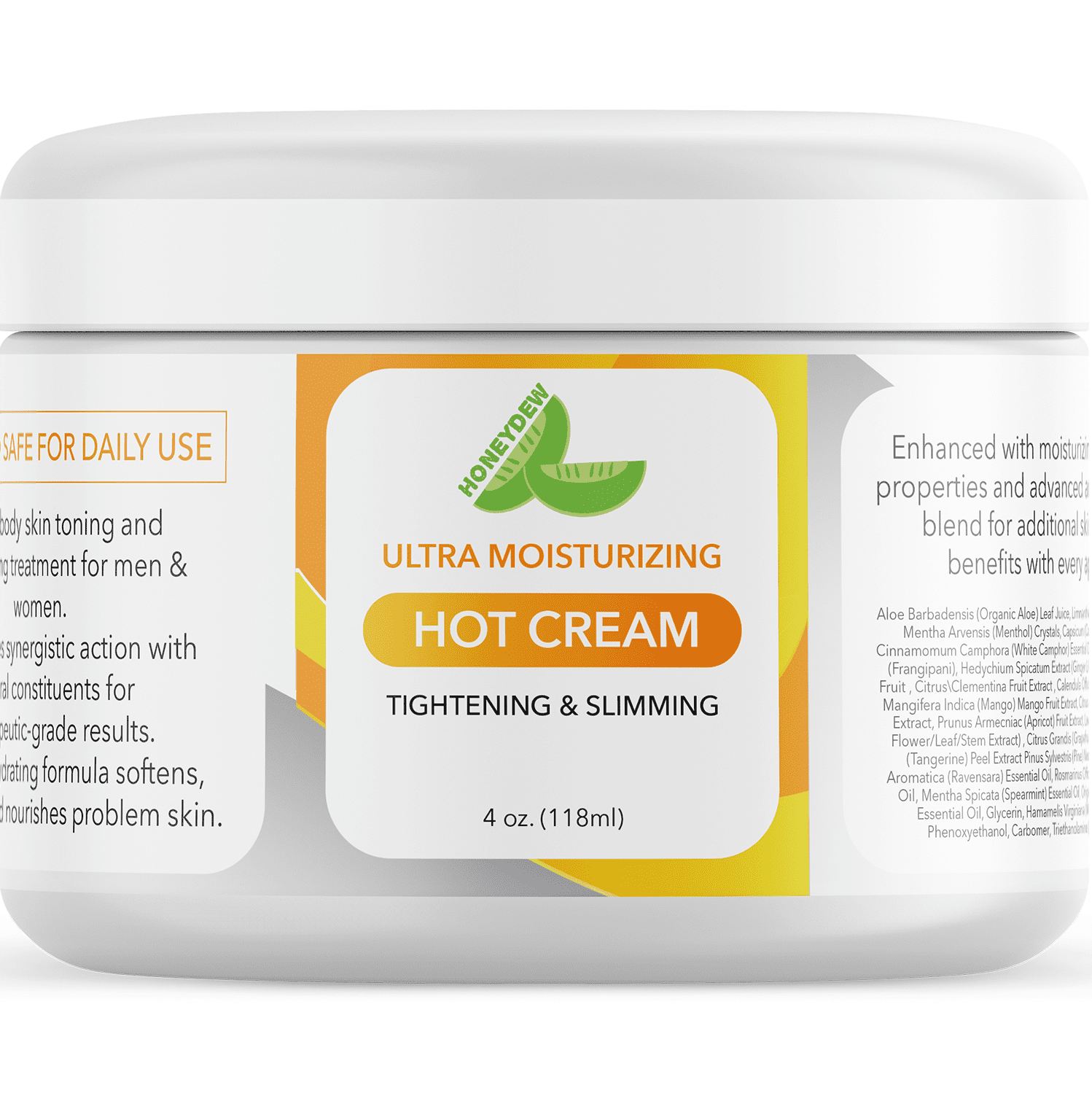 Honeydew Hot Cream Cellulite Remover & Muscle Relaxer for Pain, 4oz