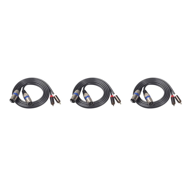 Cable de Audio RCA Dual Sidaley de 1,5 M a 2 XLR Adaptador Coaxial